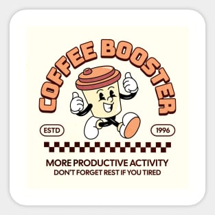 mascot coffee booster Sticker